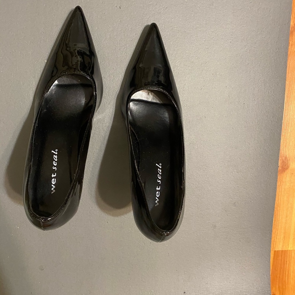 Leather Pointed Toe High Heel Stiletto Pumps